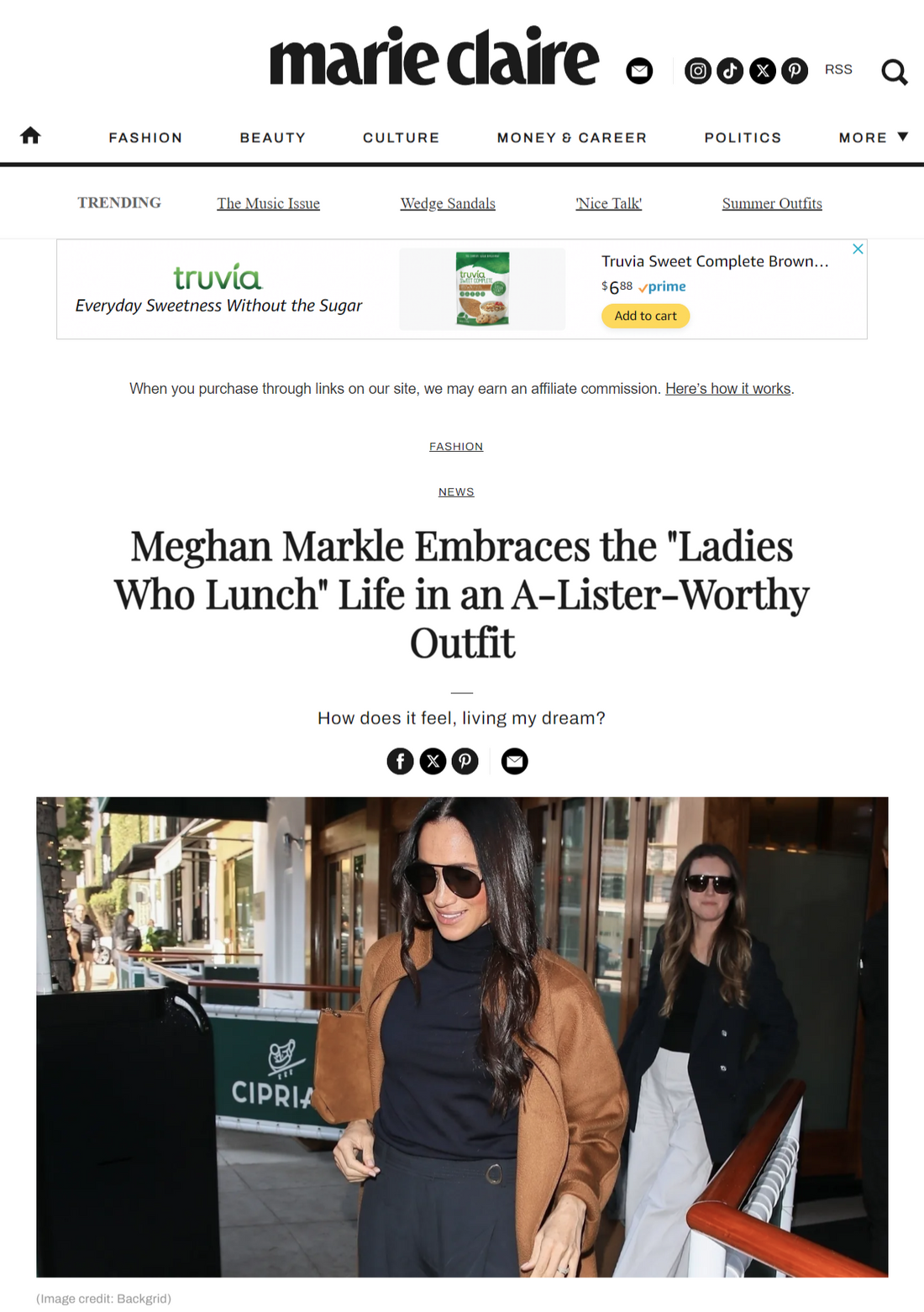 Meghan Markle Embraces the "Ladies Who Lunch" Life in an A-Lister-Worthy Outfit