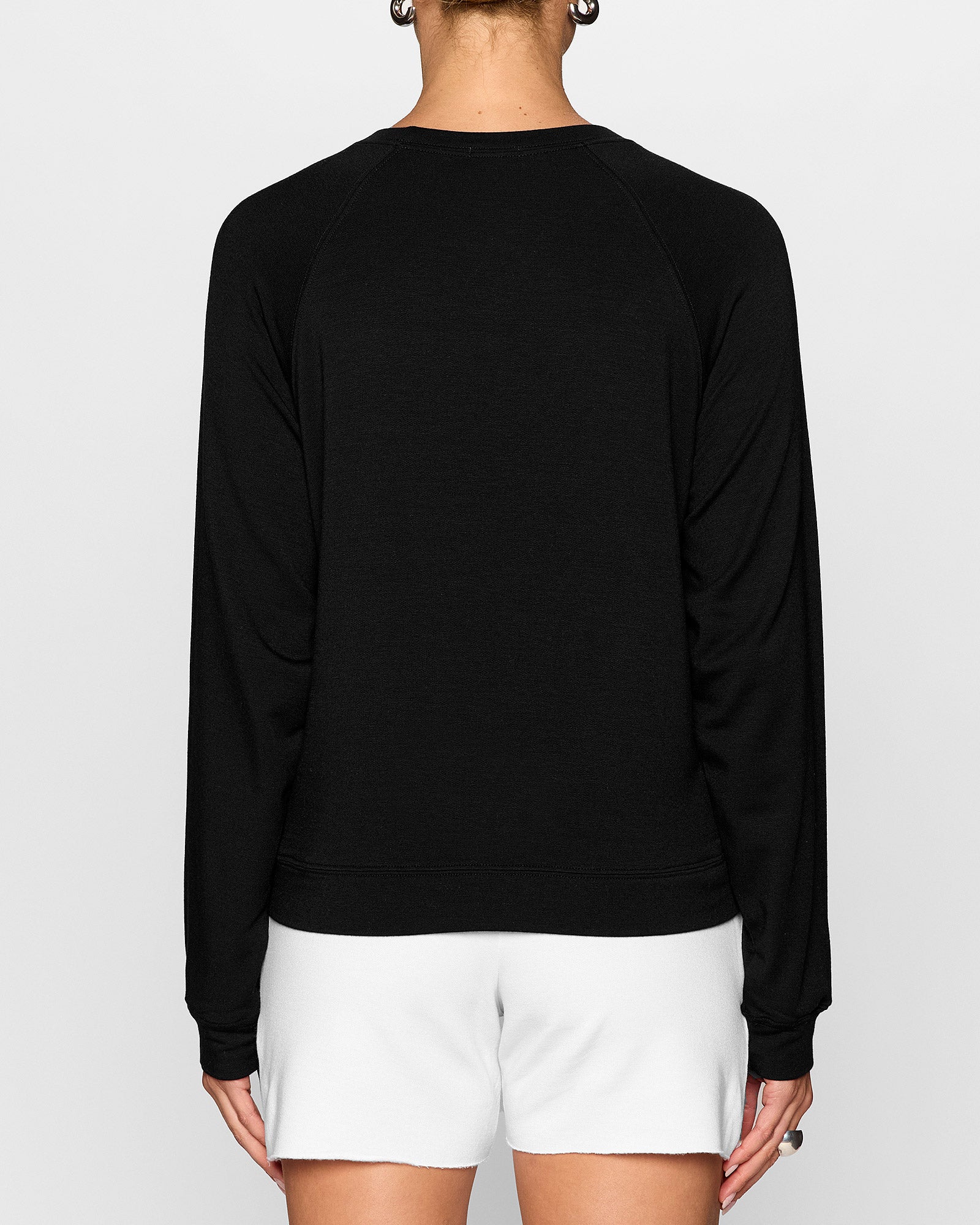 Black | Women's Raglan Crew by Bleusalt