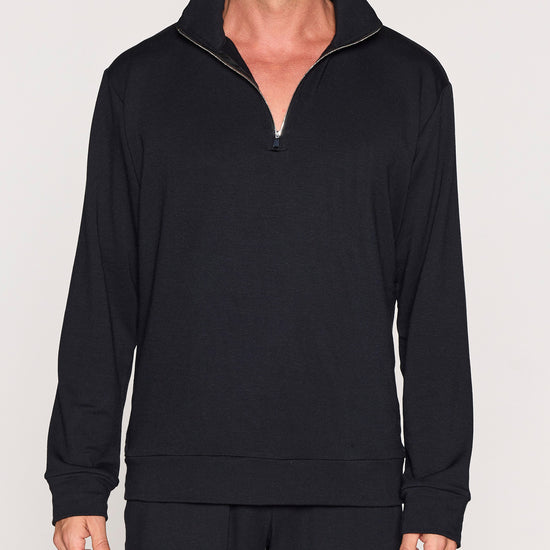 Black | The Men's 1/4 Zip Front