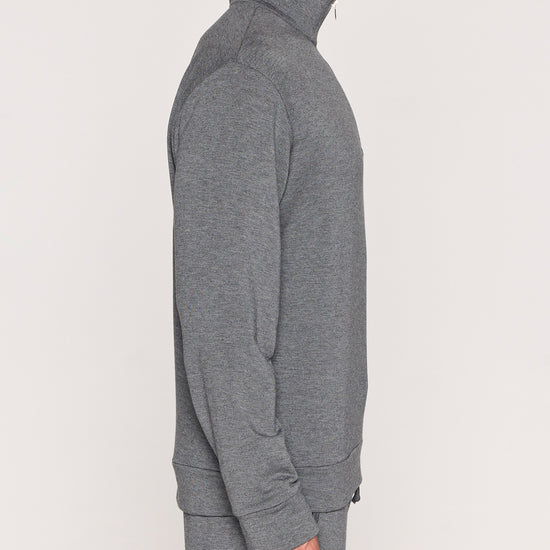 Dark Gray | The Men's 1/4 Zip - Side Angle Zipper Up