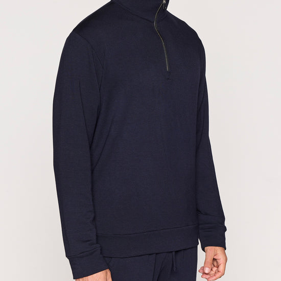 Navy | The Men's 1/4 Zip - Zipper Up Navy