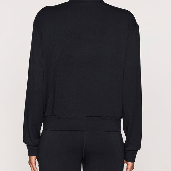 Black | Women's 1/4 Zip Back