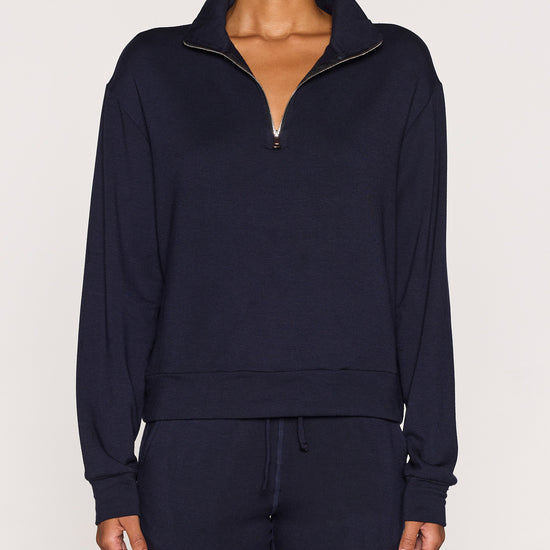 Navy | Women's 1/4 Zip Front