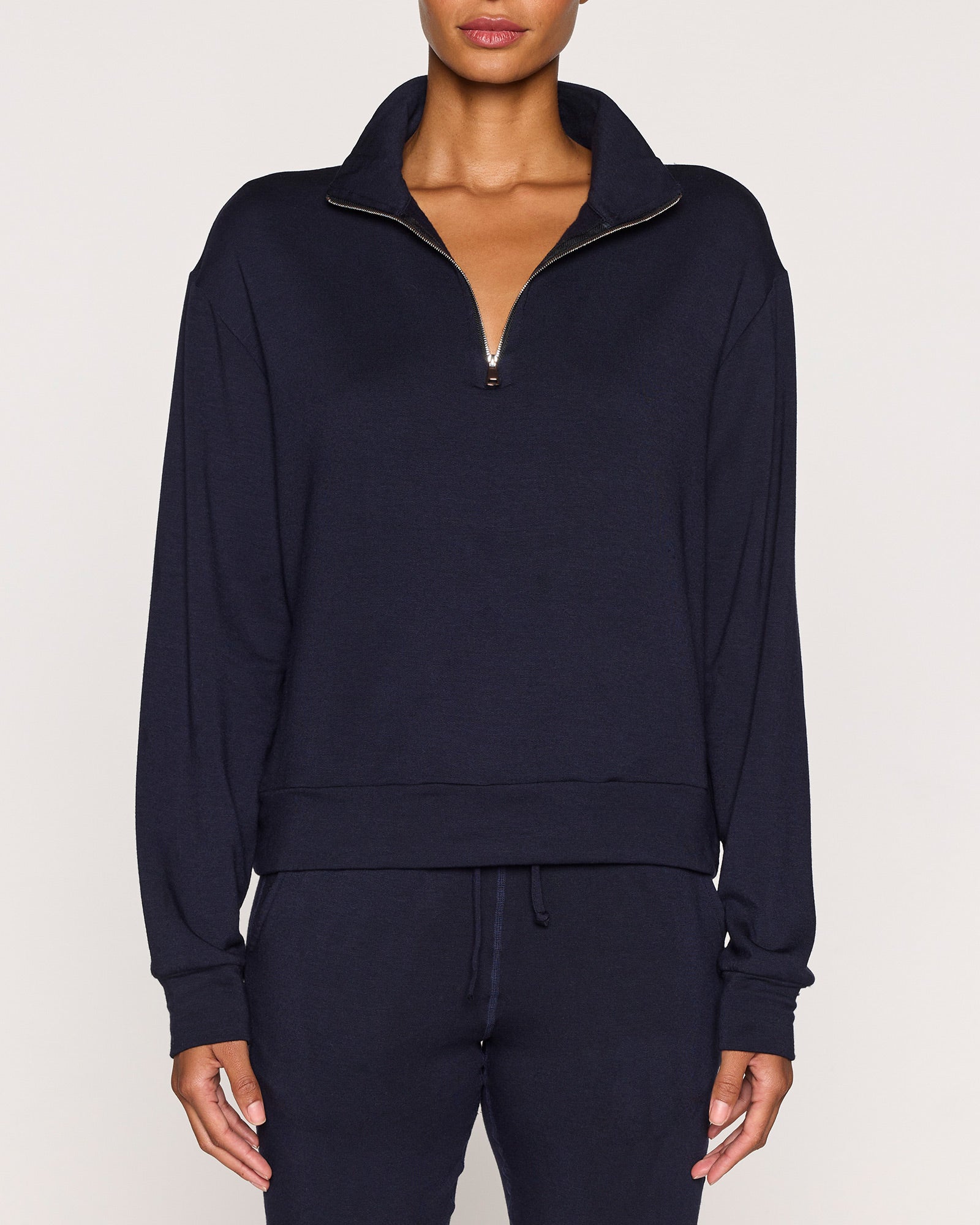 Navy | Women's 1/4 Zip Front