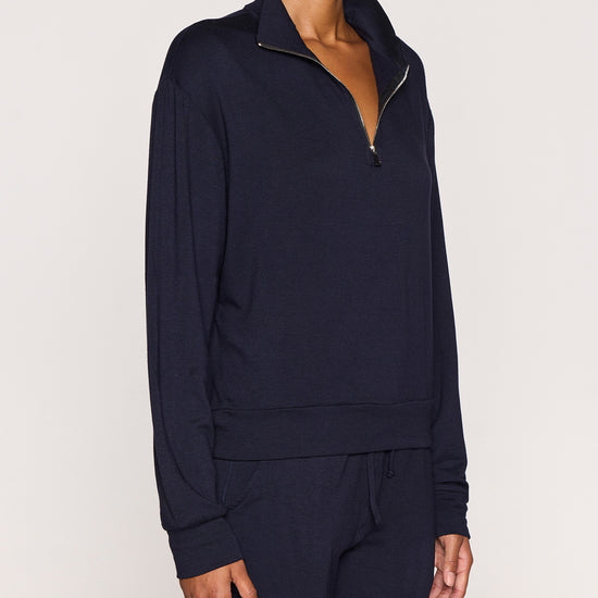 Navy | Women's 1/4 Zip Angle