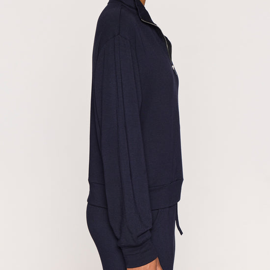 Navy | Women's 1/4 Zip Side