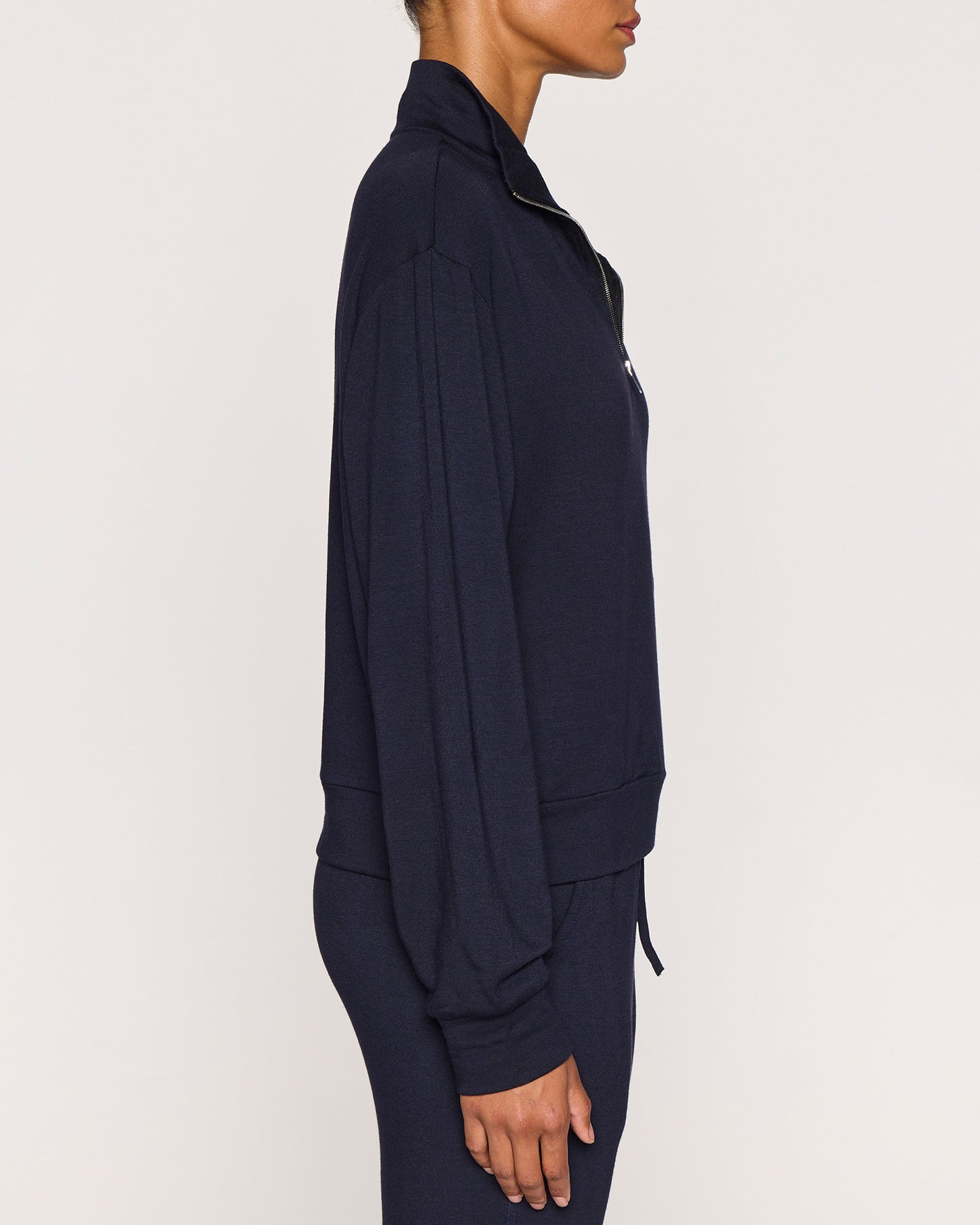 Navy | Women's 1/4 Zip Side