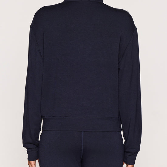 Navy | Women's 1/4 Zip Back