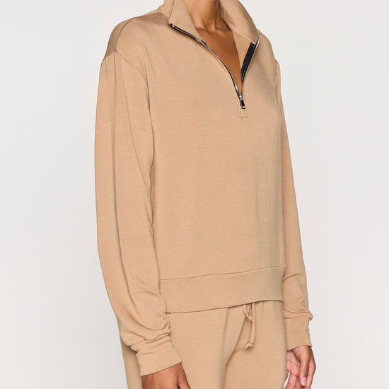 Camel | The Women's 1/4 Zip Angle