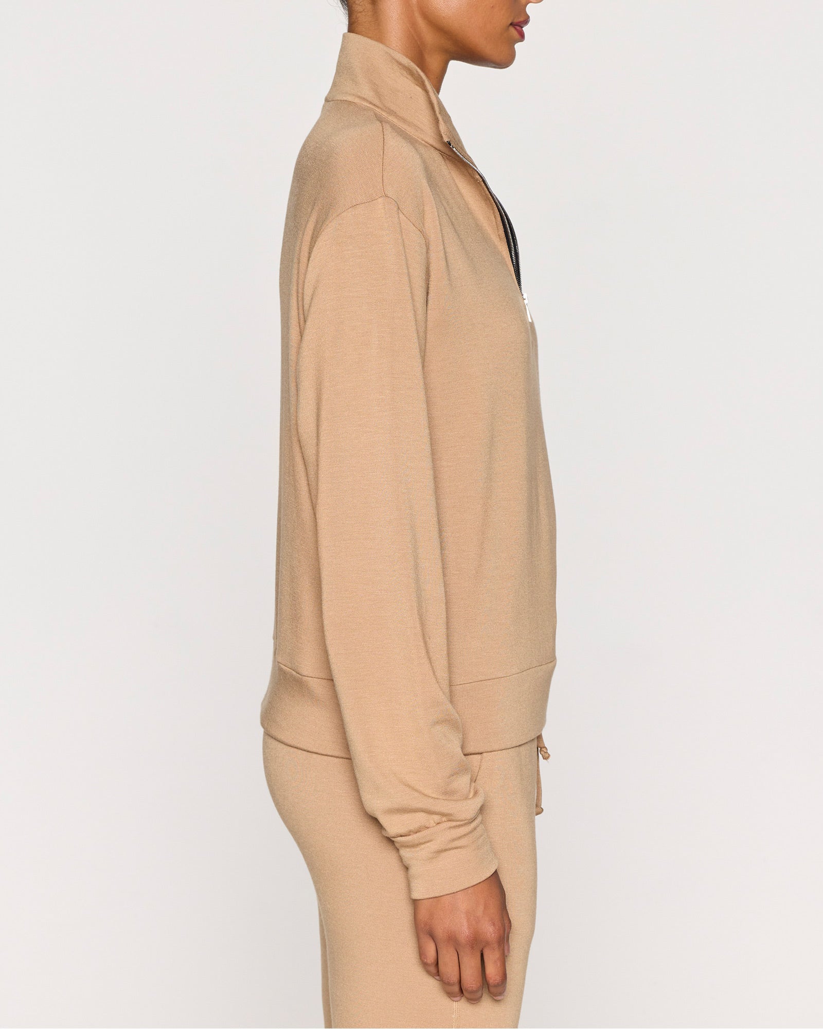 Camel | The Women's 1/4 Zip Side