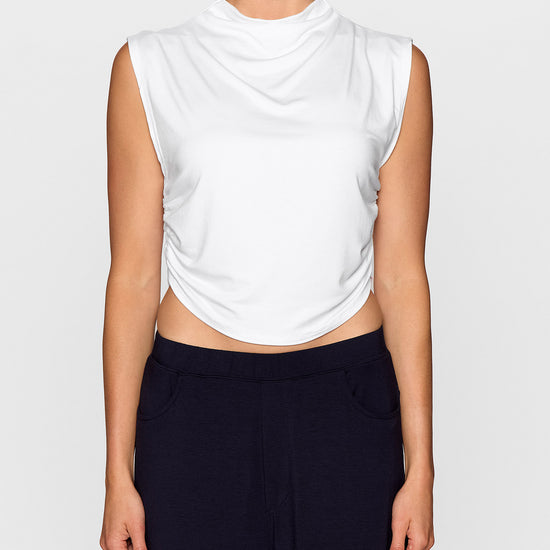 White | The Nina Top: A Sleeveless top by Bleusalt