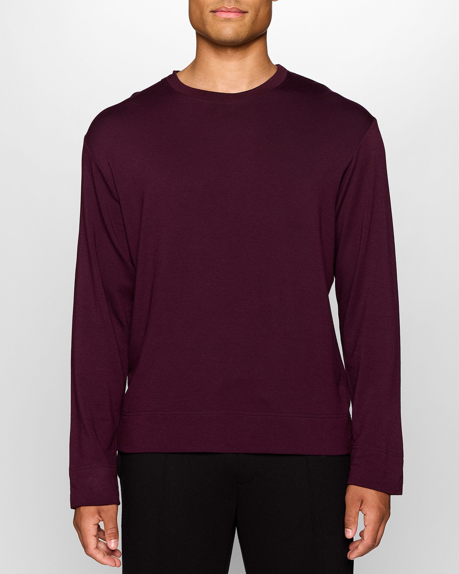 Bordeaux | The Long Sleeve Crew Pullover
