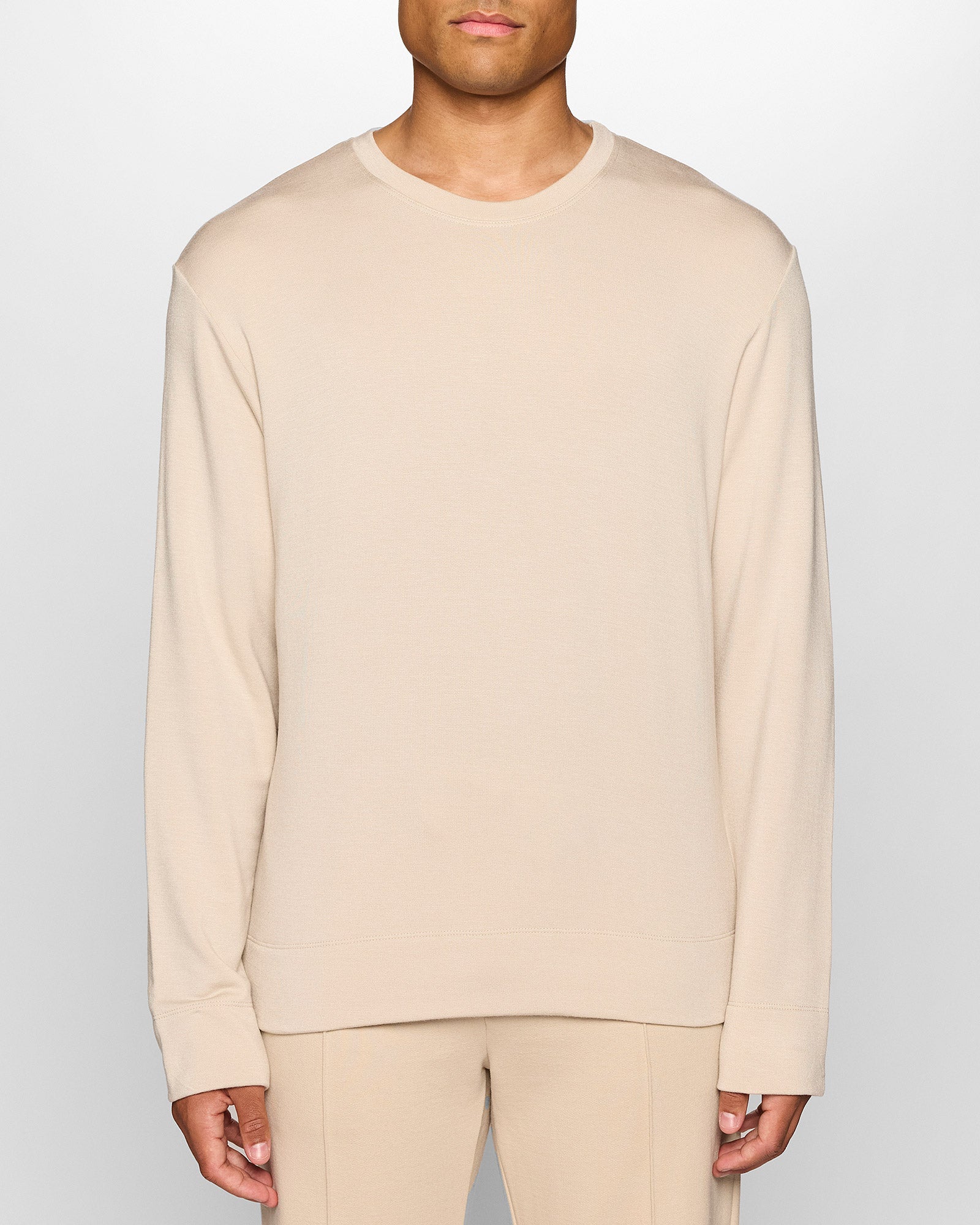 Stone | The Long Sleeve Crew Pullover for Men