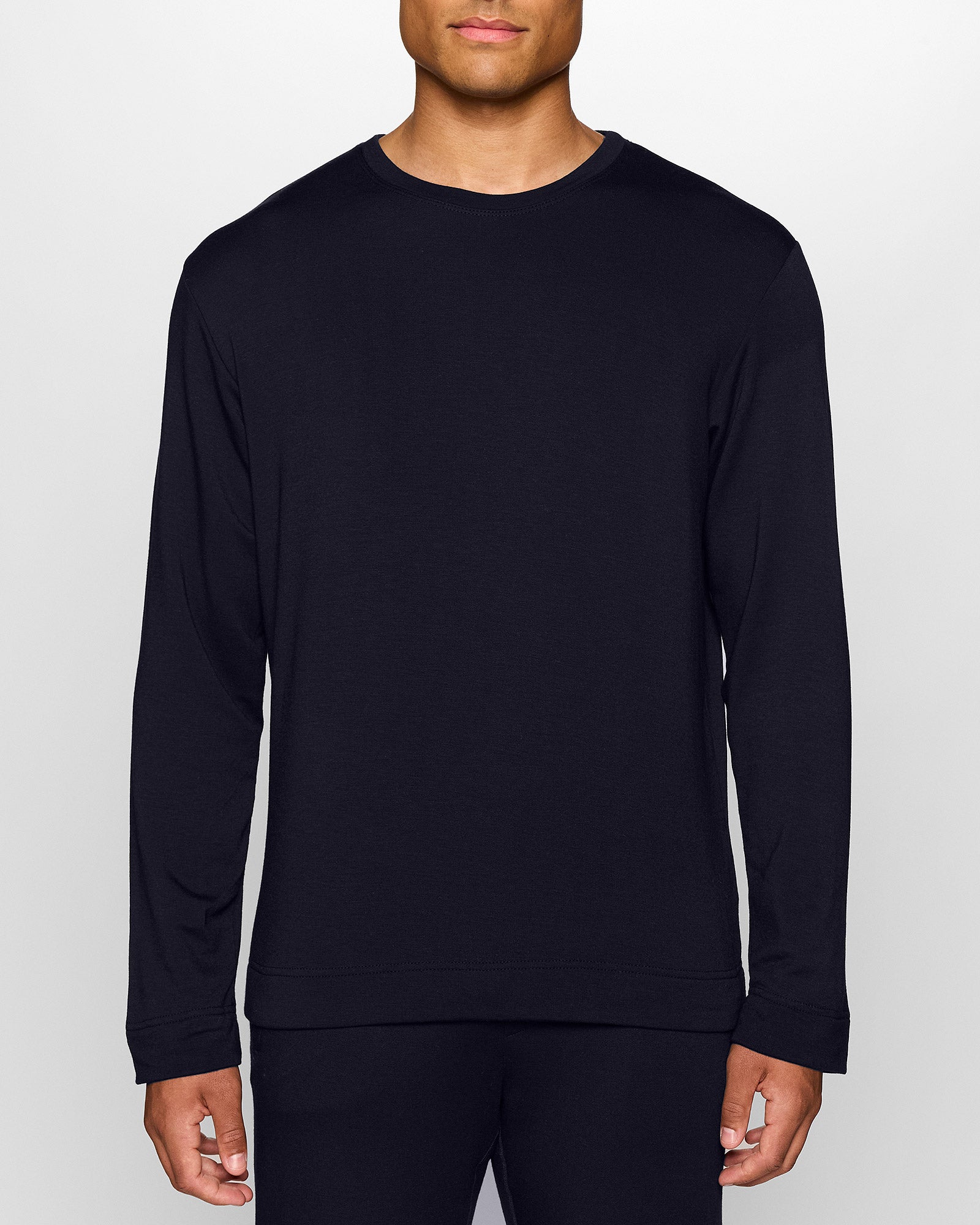 Navy | The Long Sleeve Crew Pullover for Men