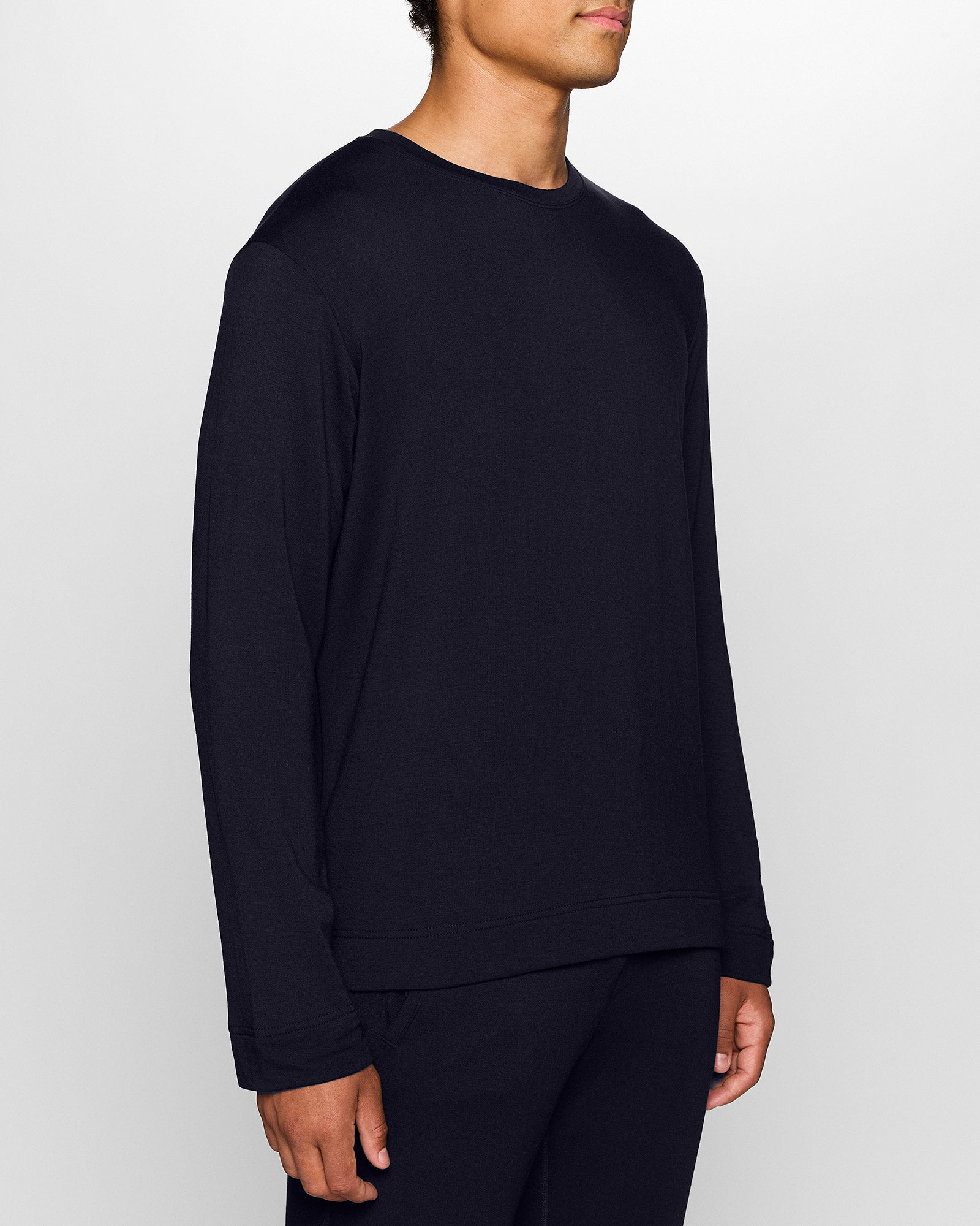Navy | The Long Sleeve Crew Pullover for Men