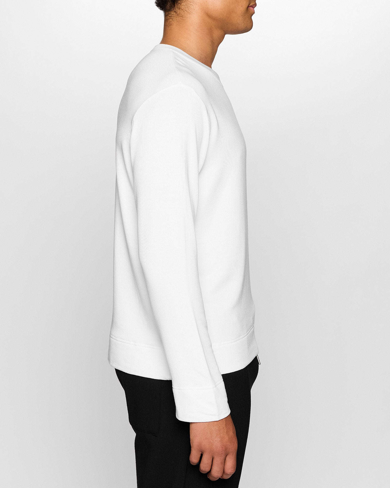White | The Long Sleeve Crew Pullover