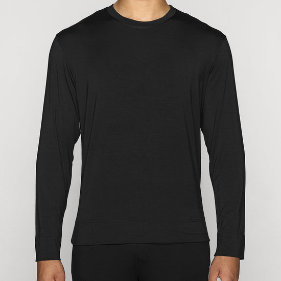 Black | The Long Sleeve Crew Pullover Lite