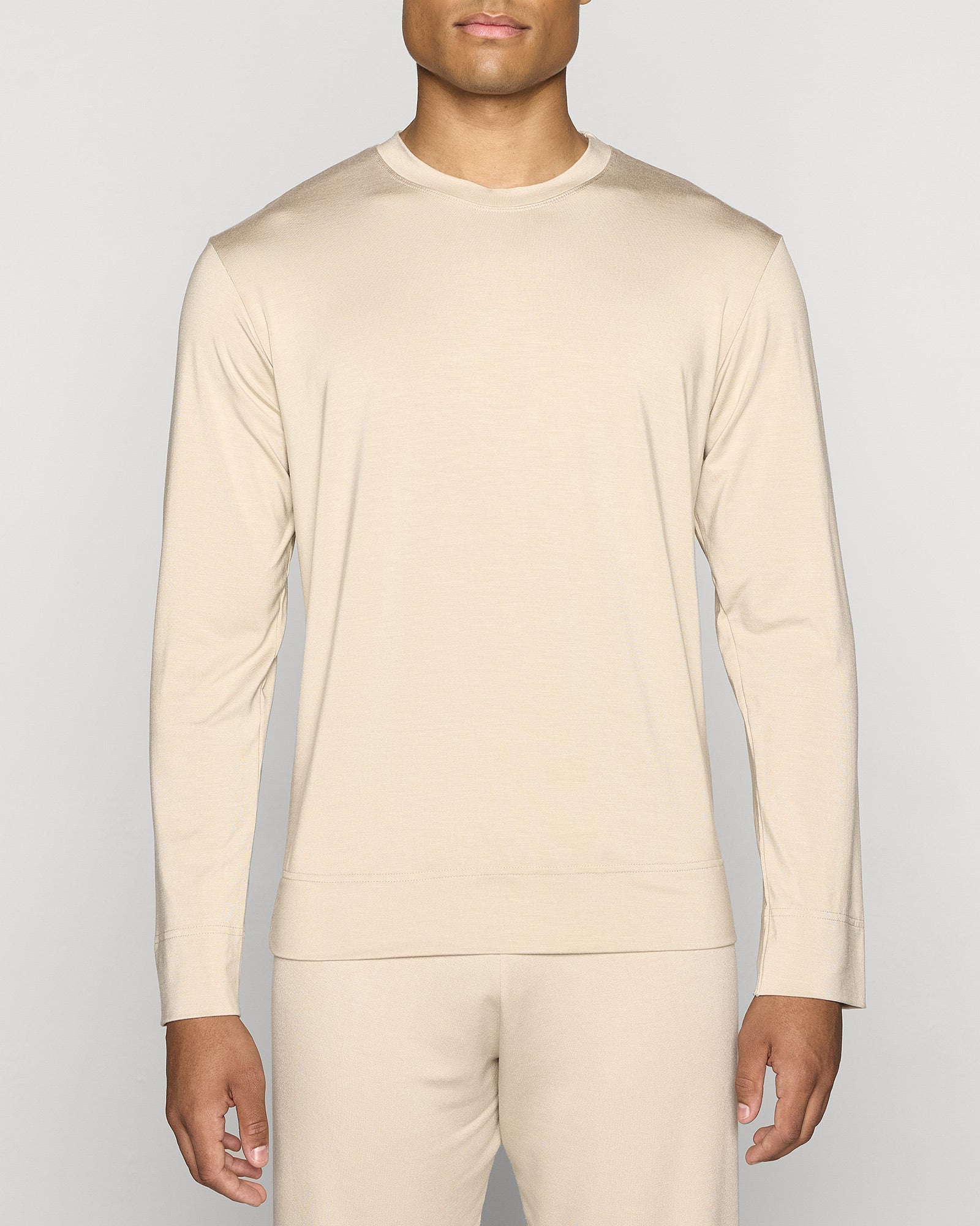 Stone | The Long Sleeve Crew Pullover Lite