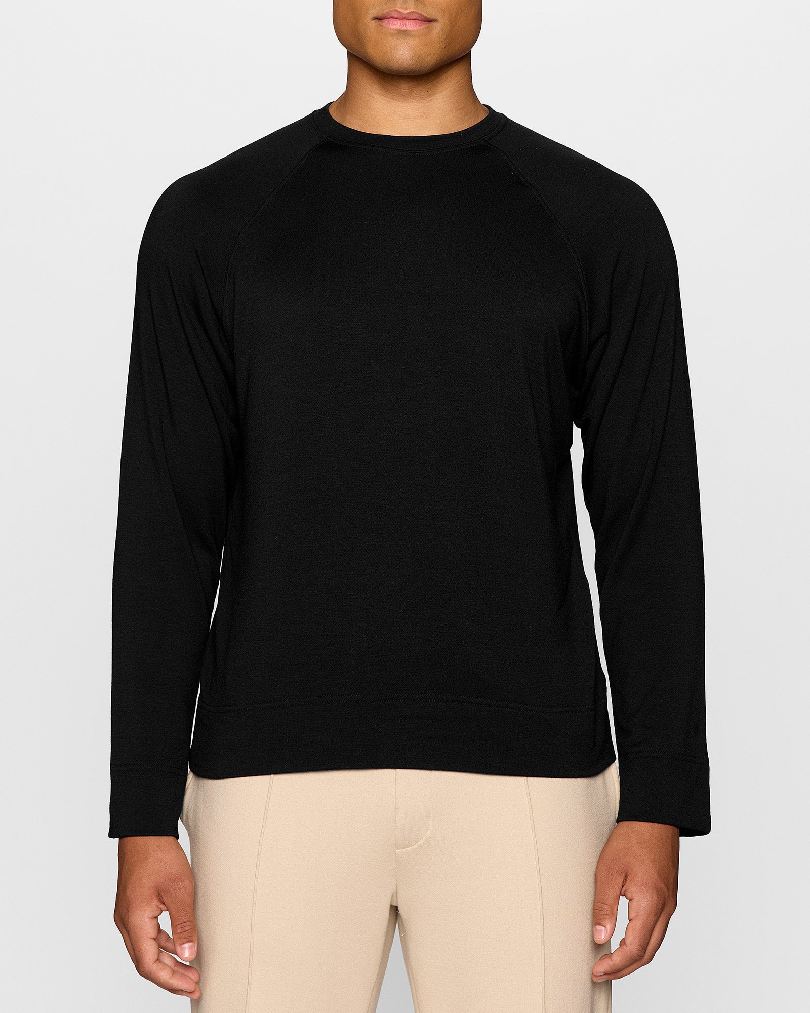 Black | Men's Raglan Crew