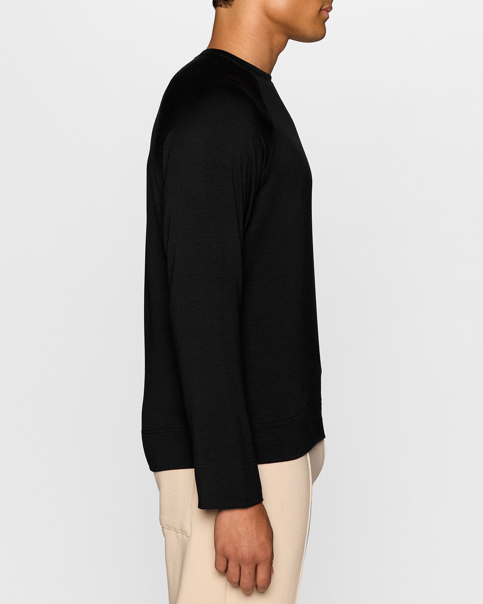 Black | Men's Raglan Crew