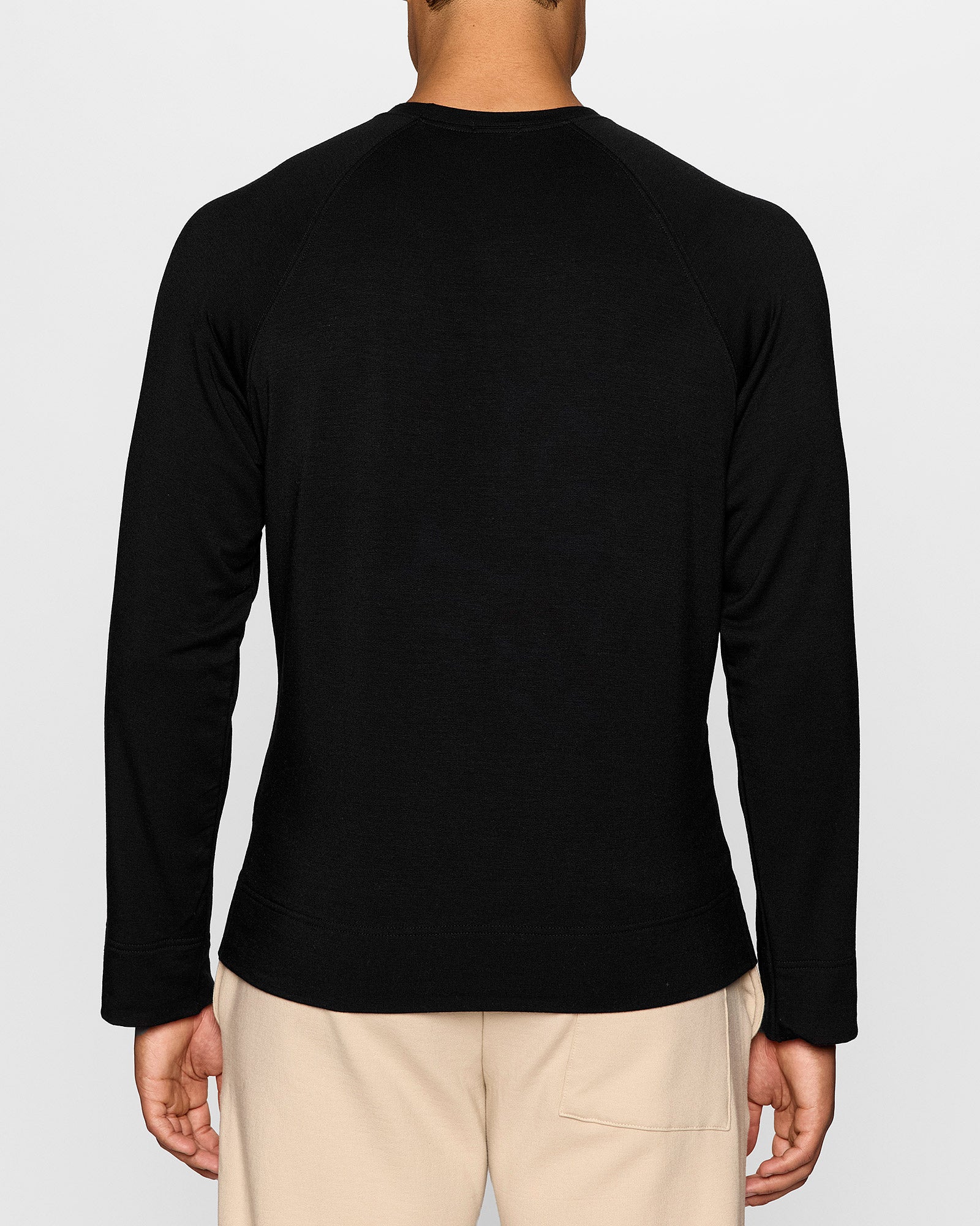 Black | Men's Raglan Crew