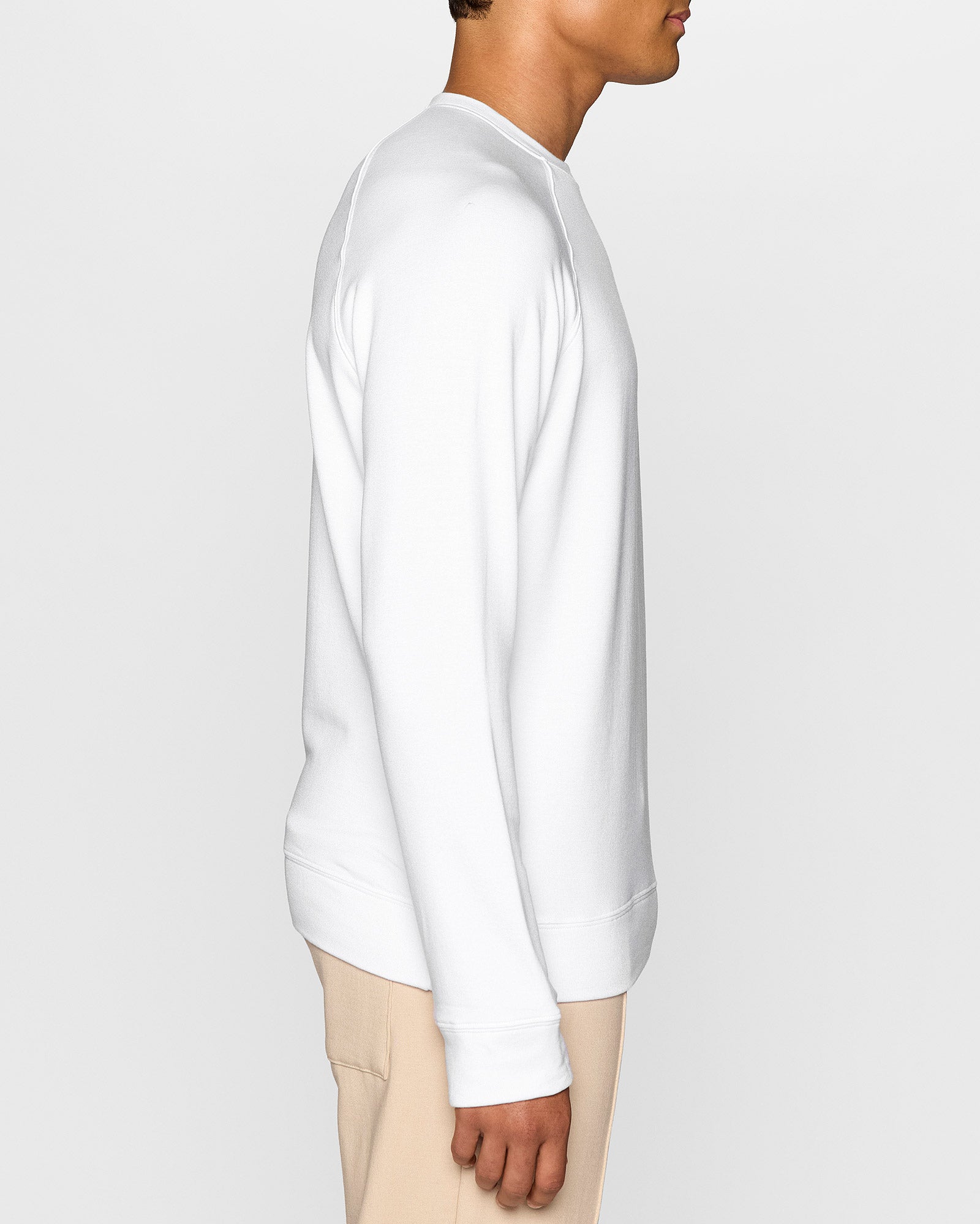 White | Men's Raglan Crew