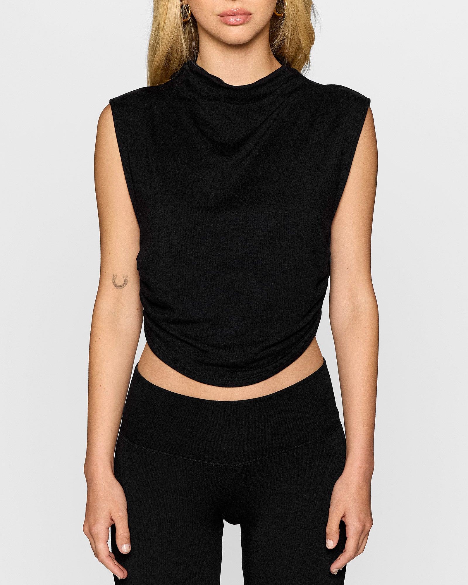 Black | The Nina Top in Signature Bleusalt Fabric