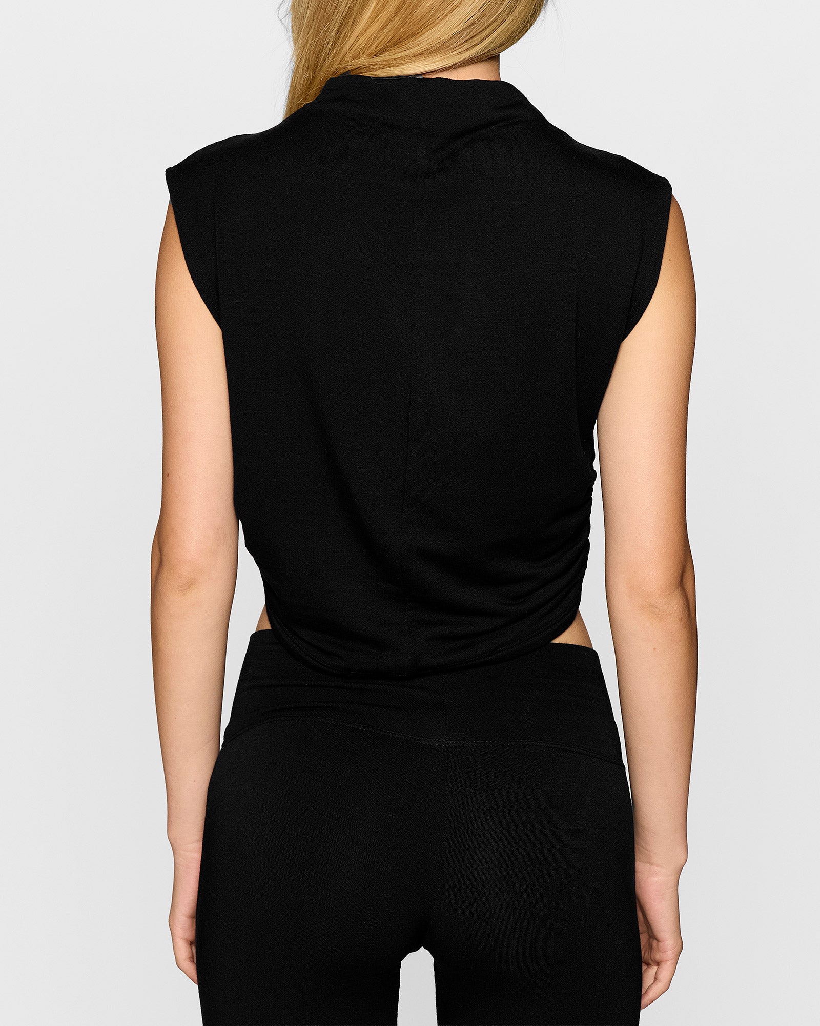 Black | The Nina Top in Signature Bleusalt Fabric