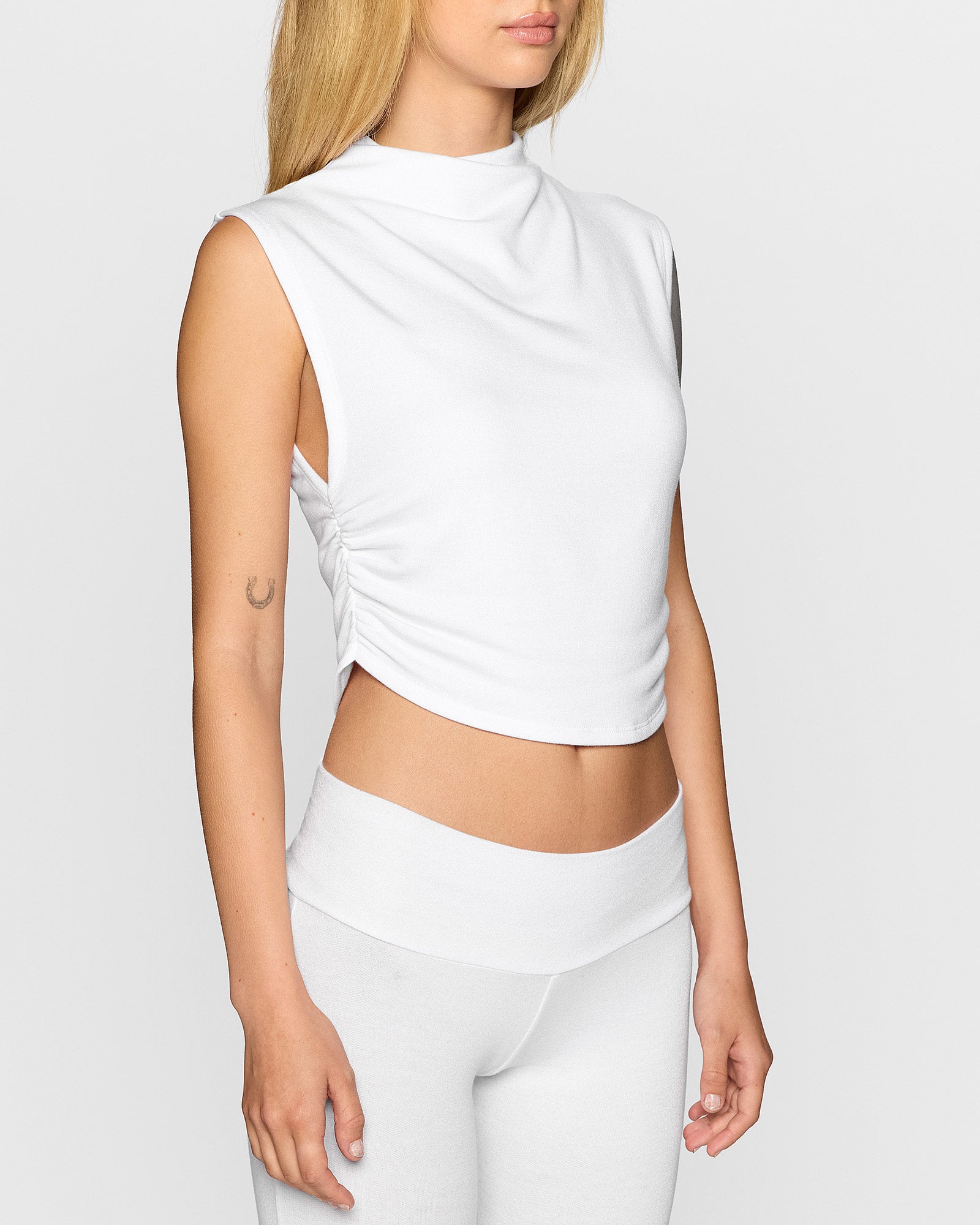 White | The Nina Top in Signature Bleusalt Fabric