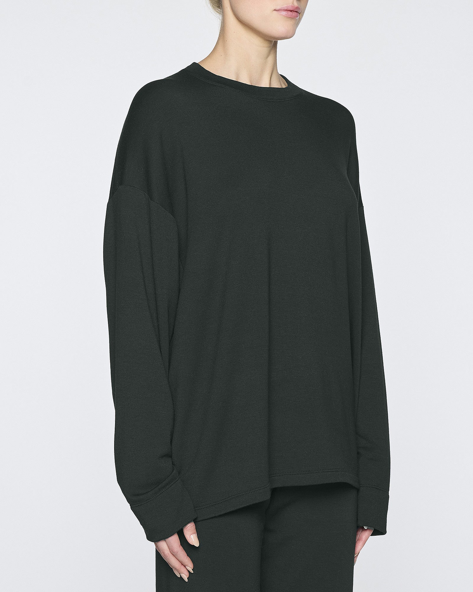 Hunter Green | The Women's Long Sleeve Oversized Crew