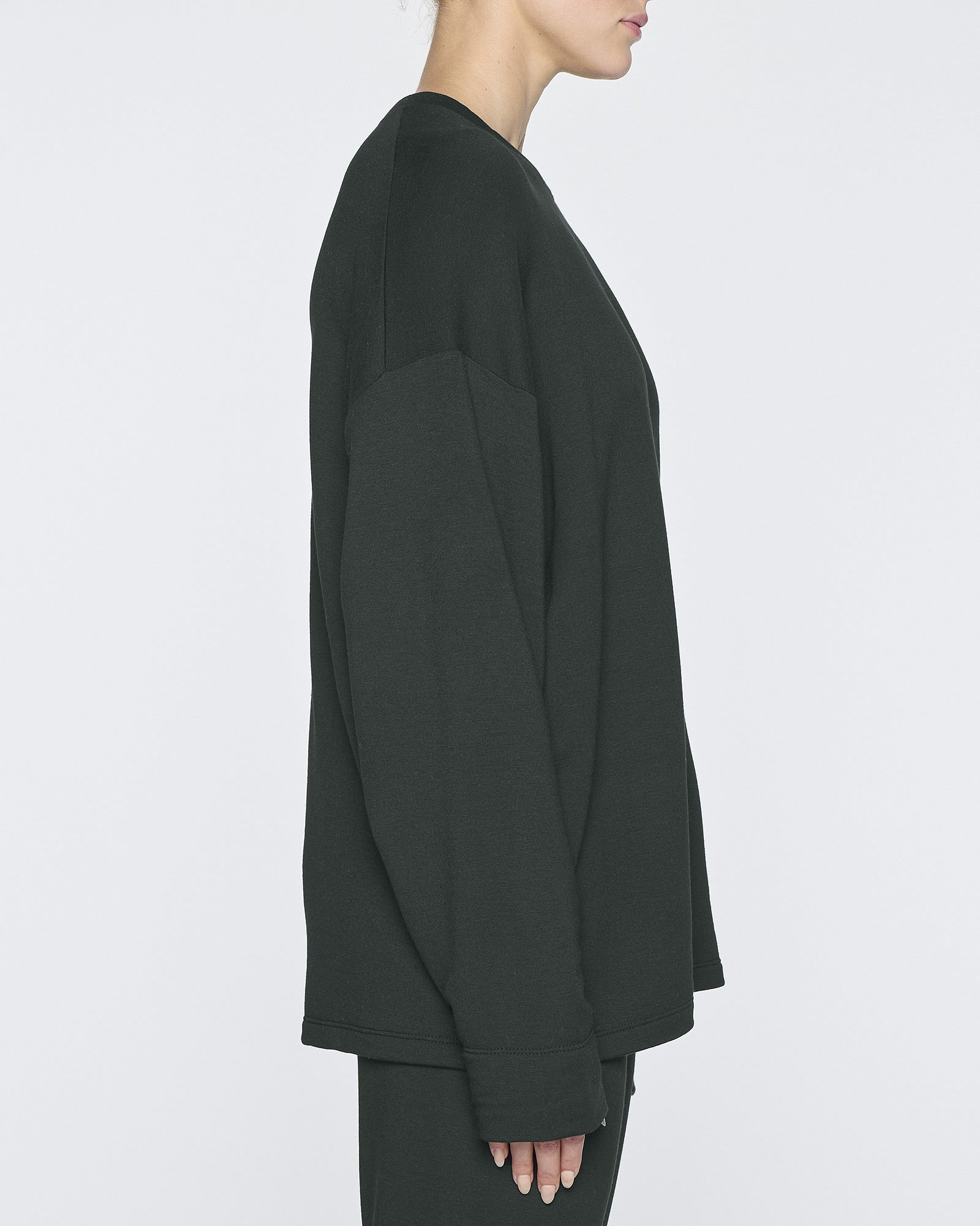 Hunter Green | The Women's Long Sleeve Oversized Crew
