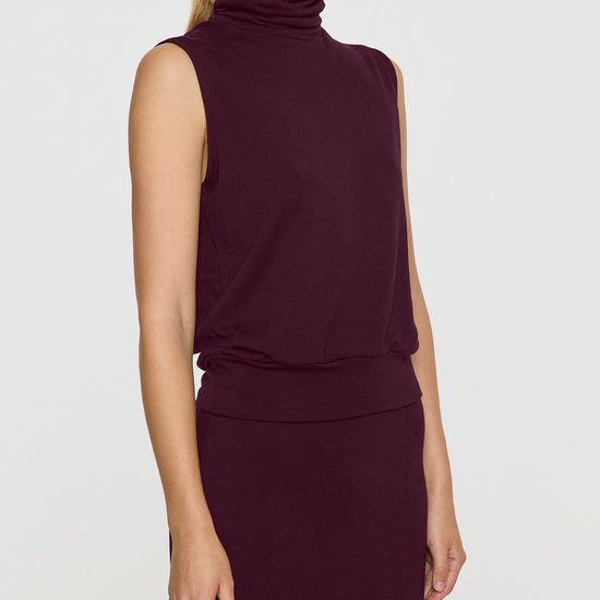 Bordeaux | Women's Sleeveless Turtleneck