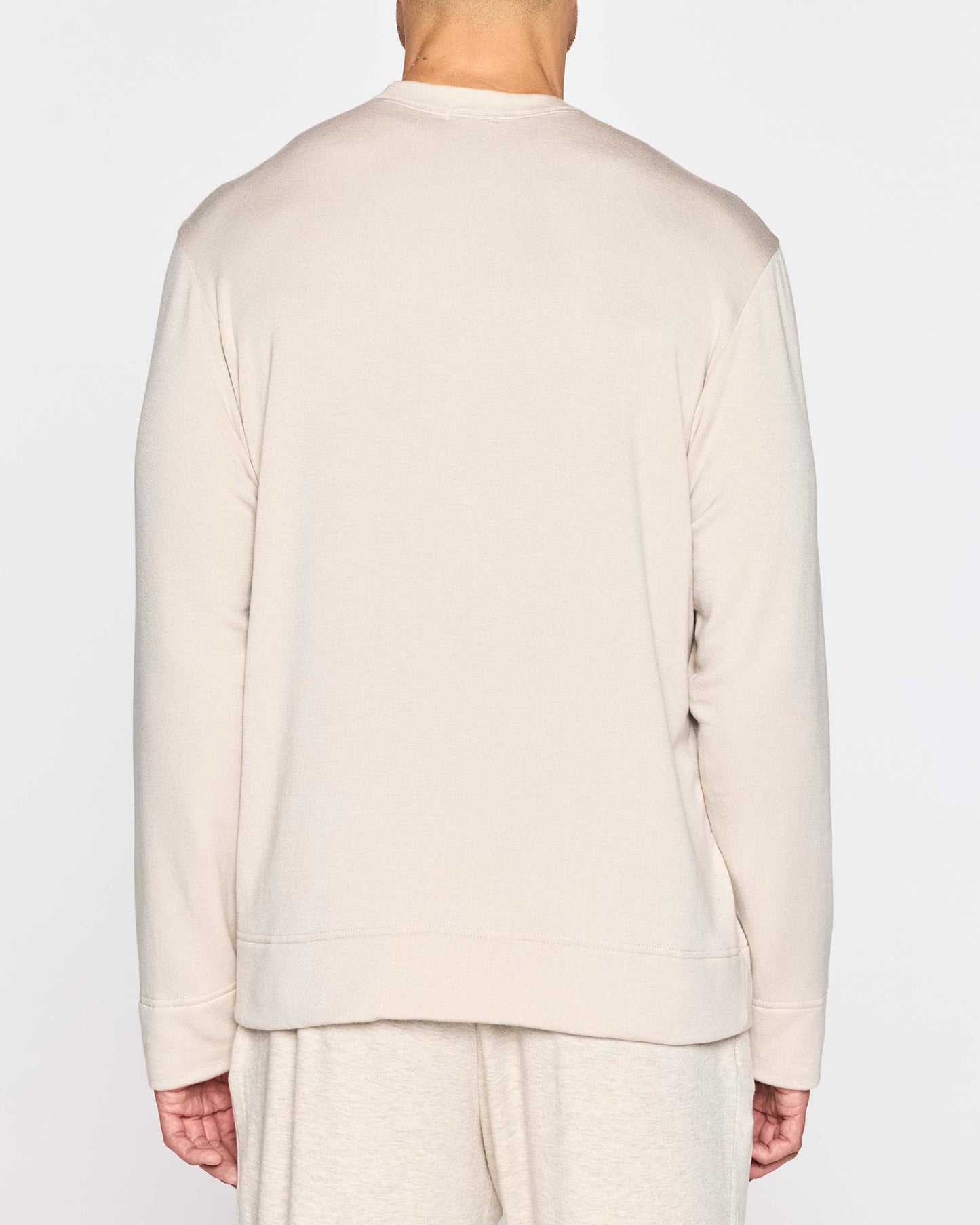 Stone | Mens Long Sleeve Crew Back