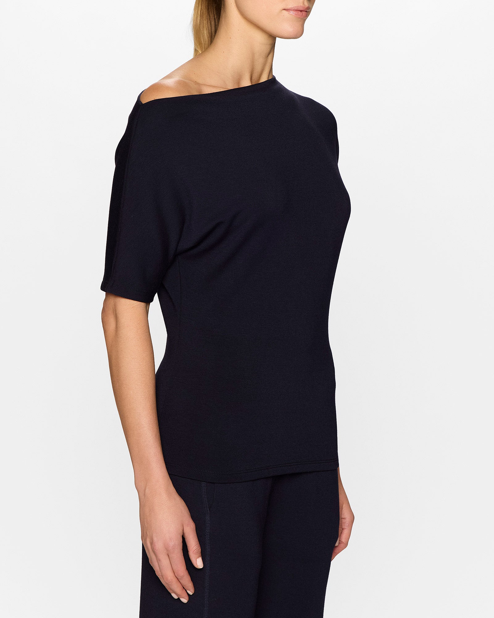 Navy | The Cindy Short Sleeve Top by Bleusalt