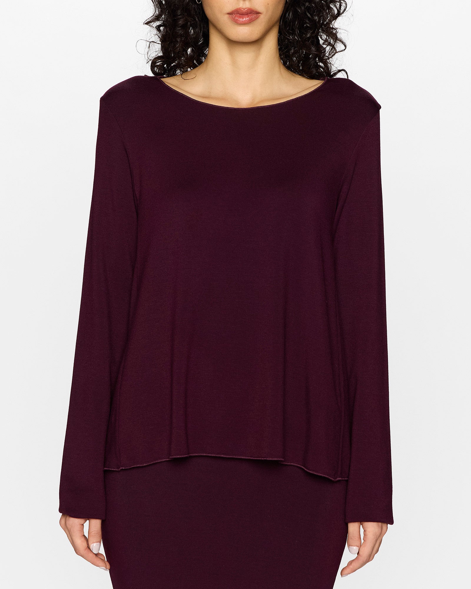 Bordeaux | The Long Barbra Top by Bleusalt