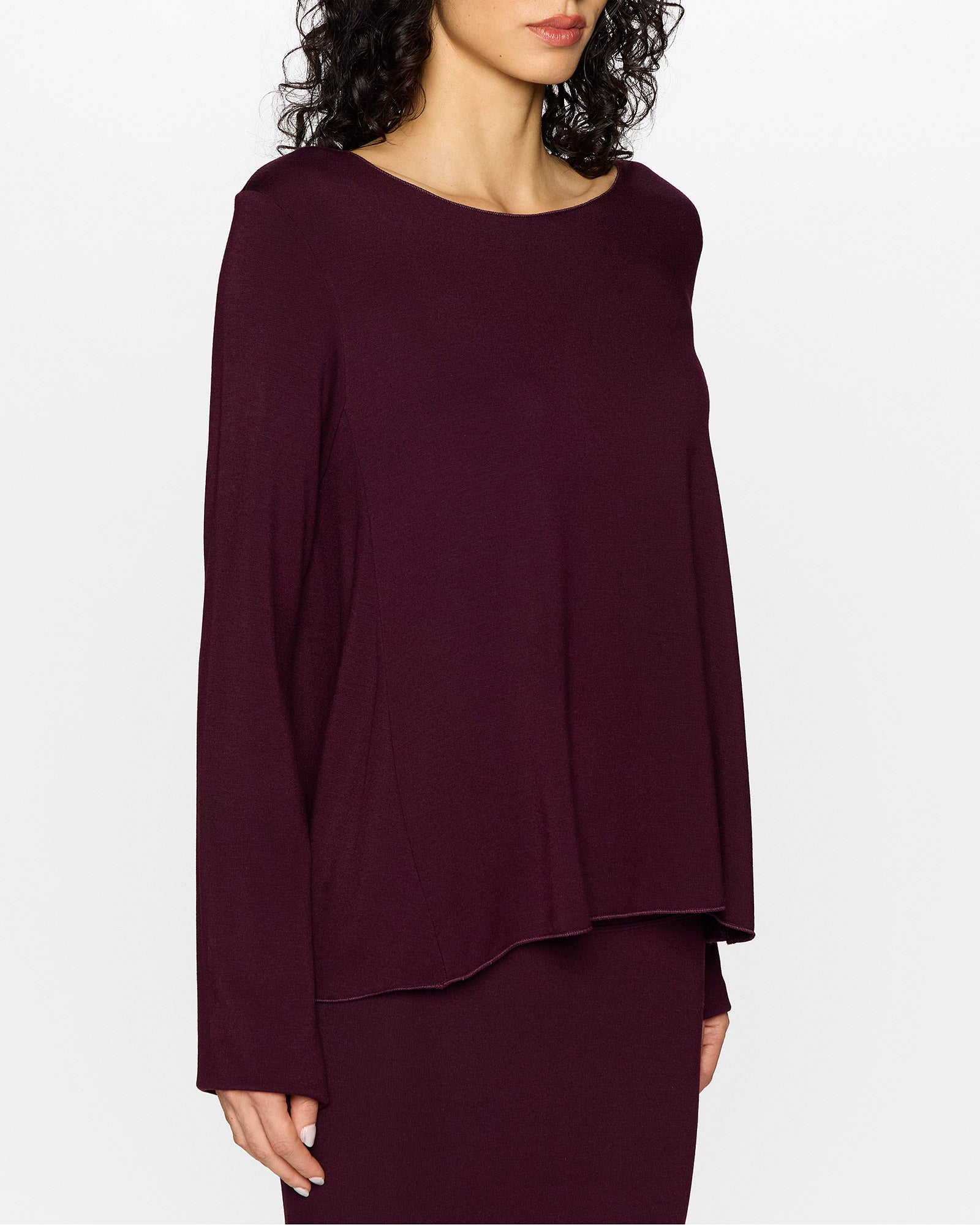 Bordeaux | The Long Barbra Top by Bleusalt