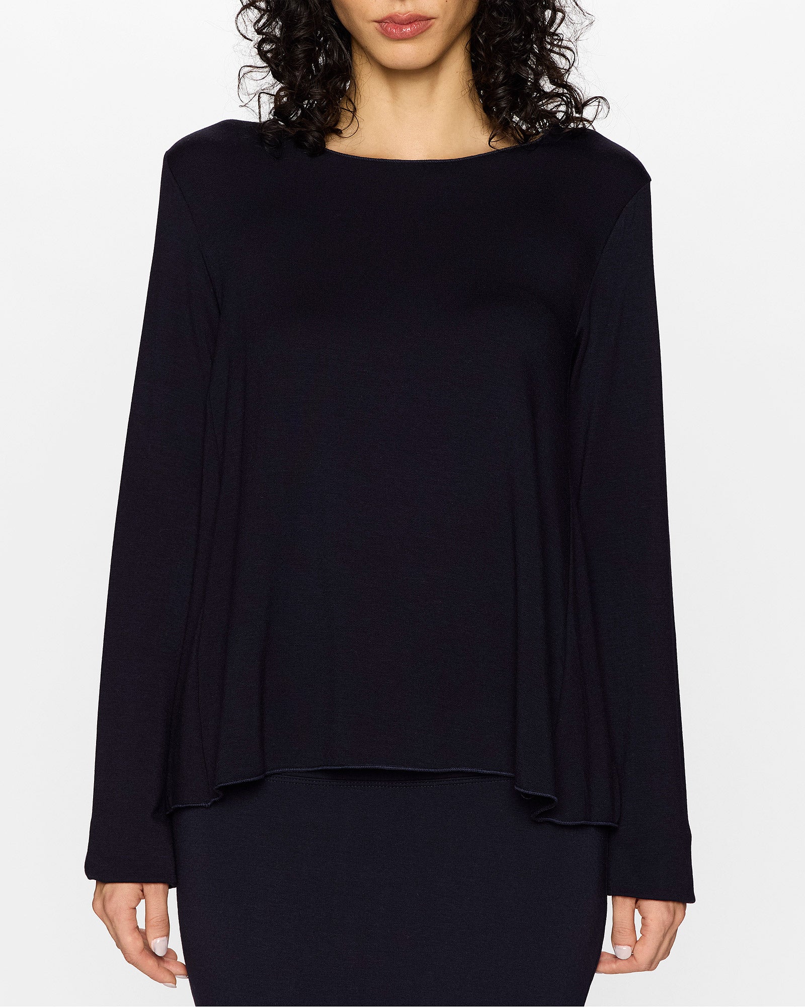 Navy | The Long Barbra Top by Bleusalt