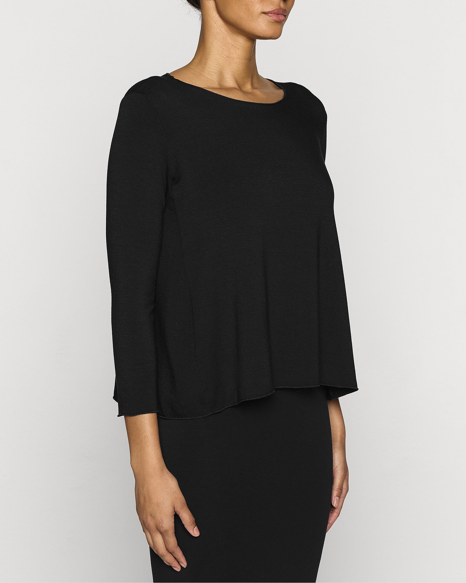 Black | The Barbra Top Angle
