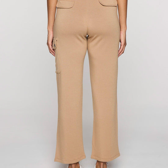 Camel | Womens Cargo Pant Rear View