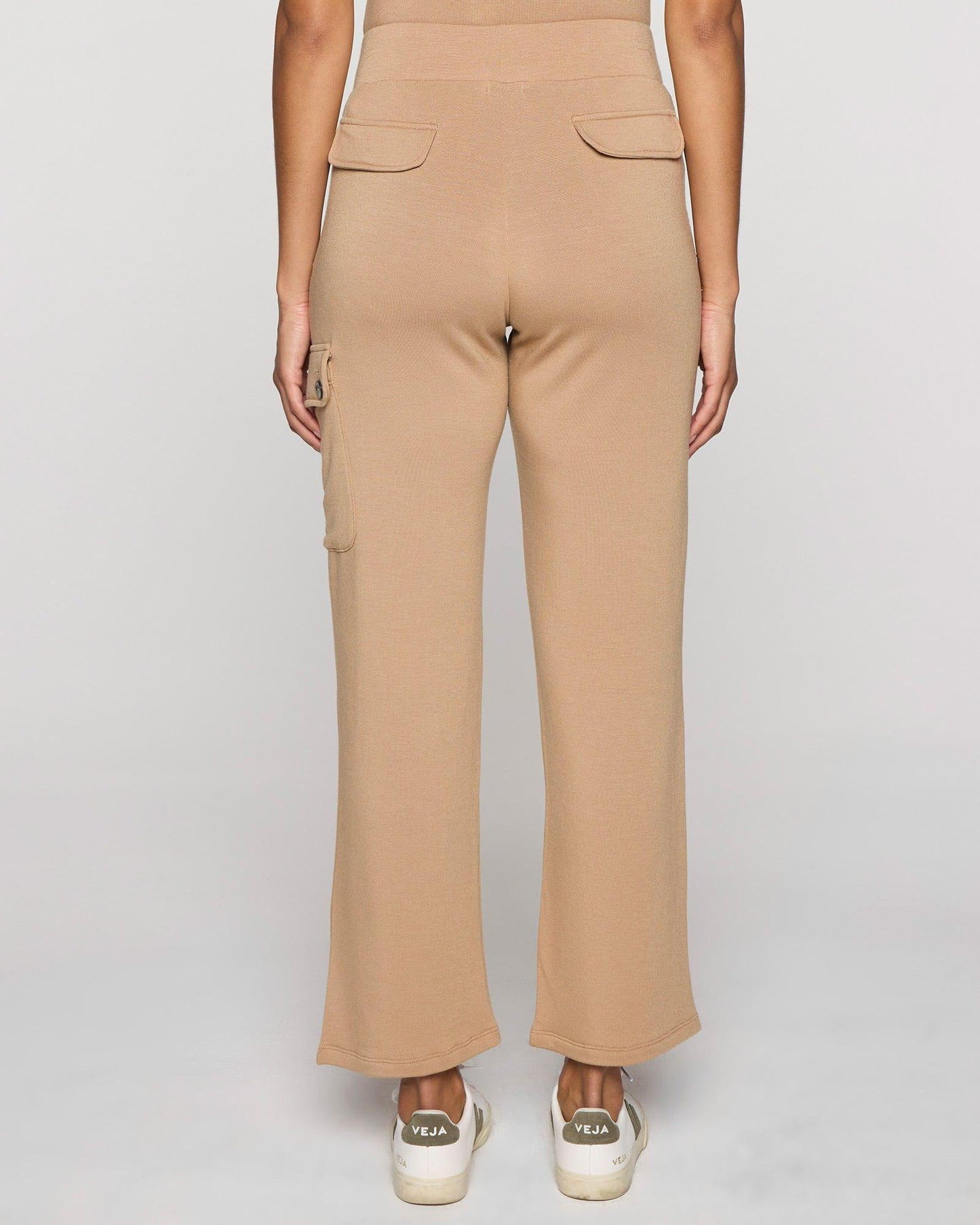 Camel | Womens Cargo Pant Rear View