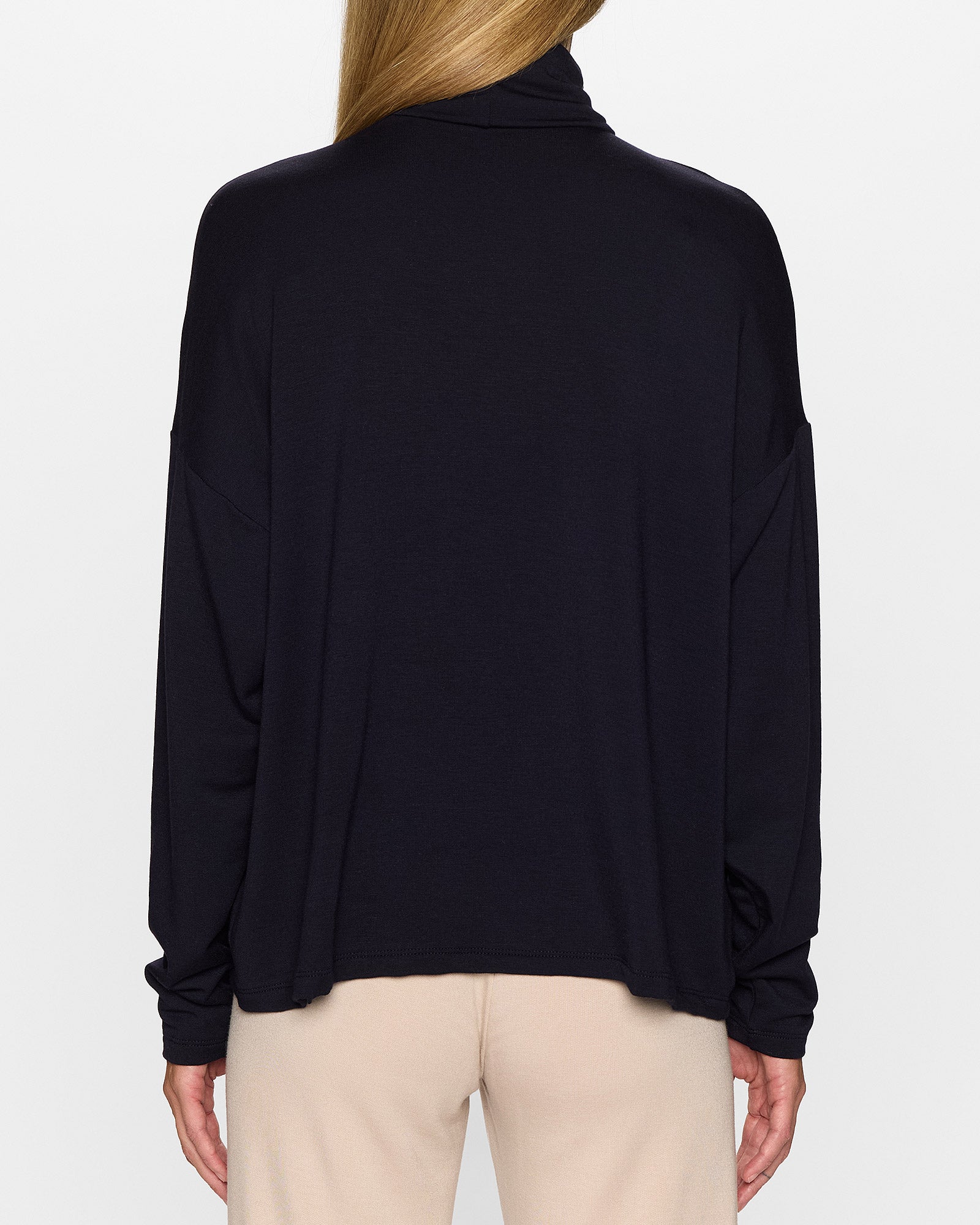 Navy | The Oversized Turtleneck