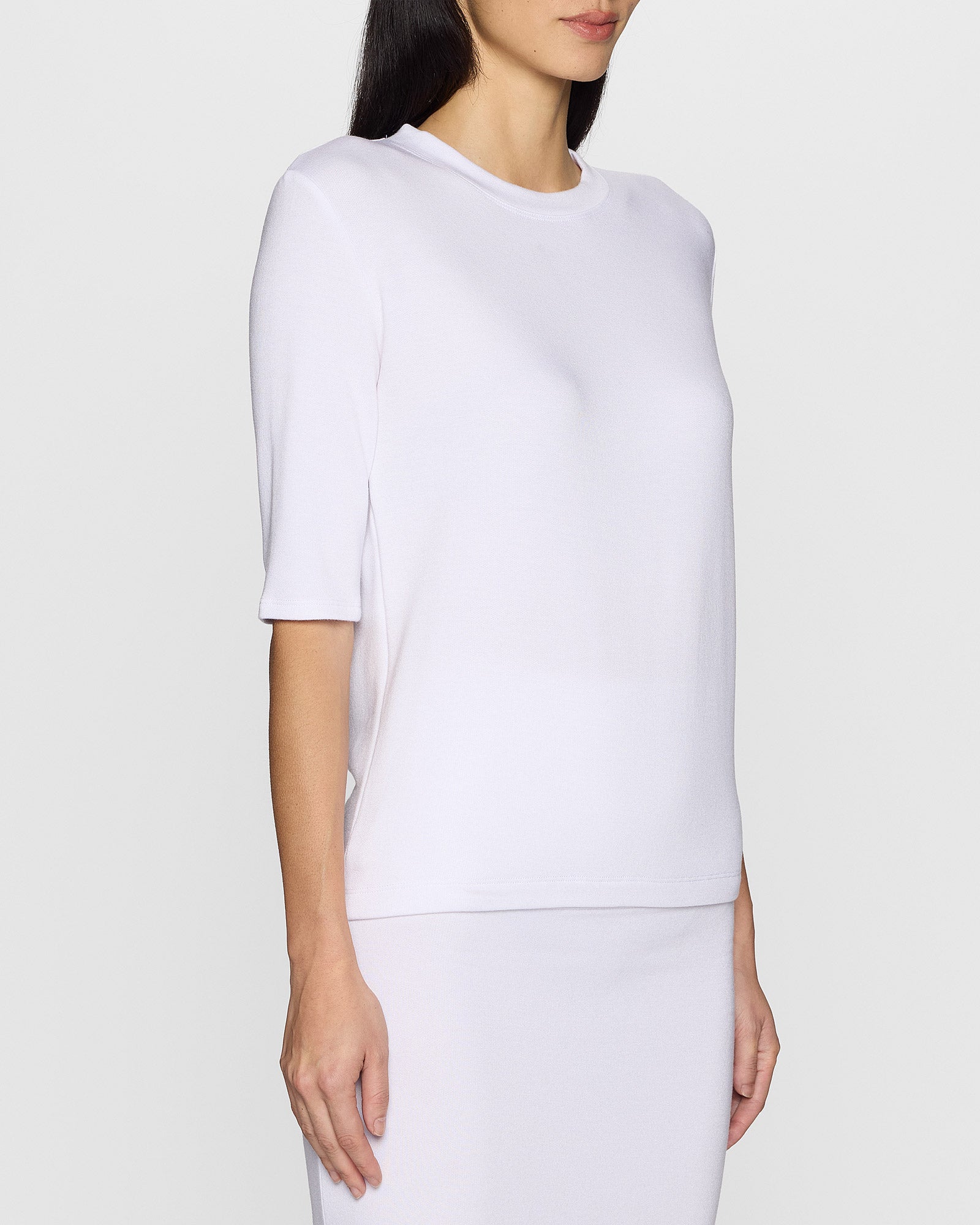 White | The Elbow Sleeve Classic Crew