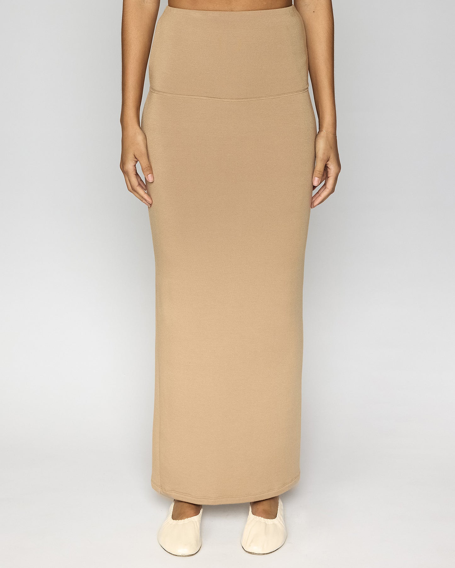 Camel | The Maxi Tube Skirt Front