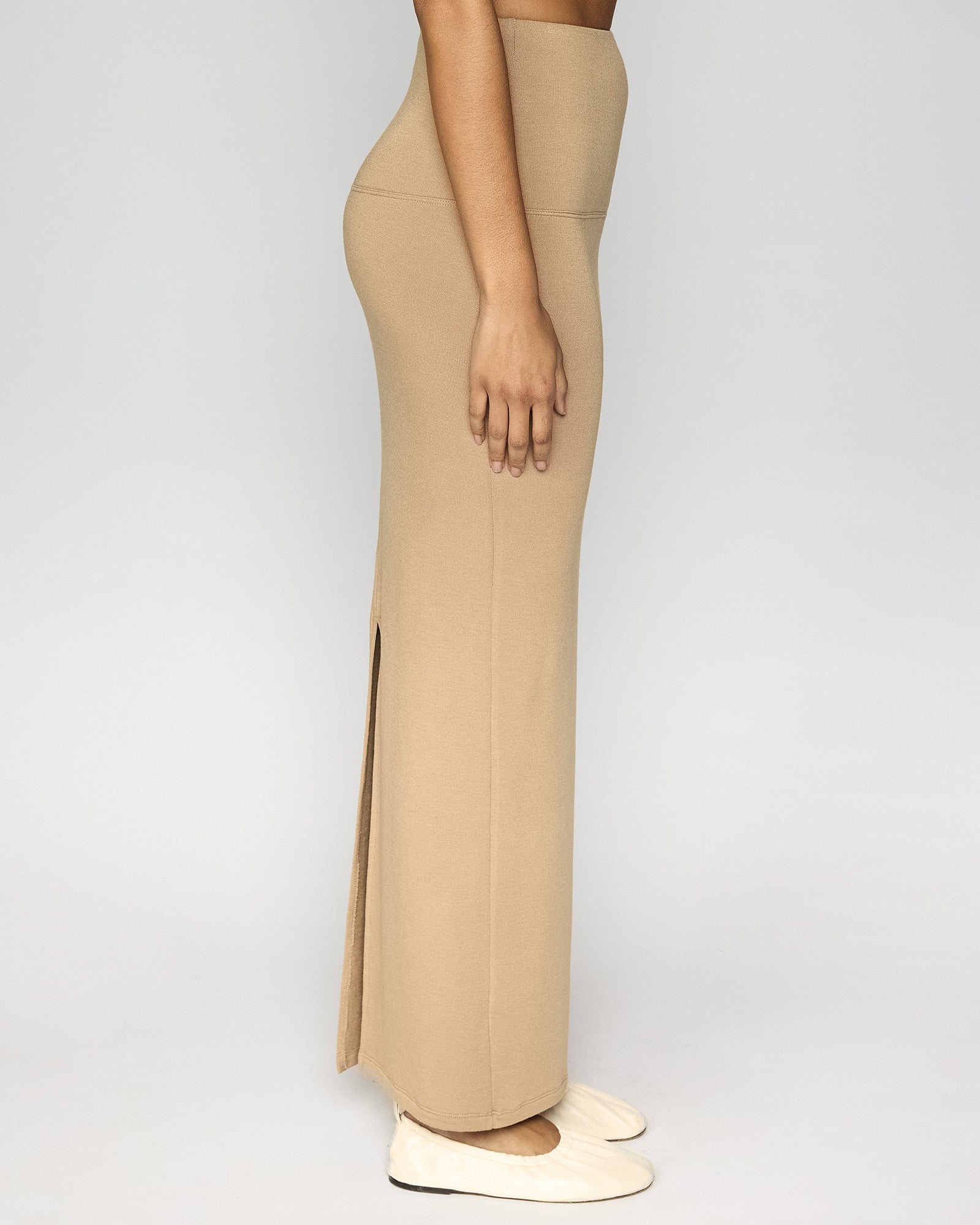 Camel | The Maxi Tube Skirt Side