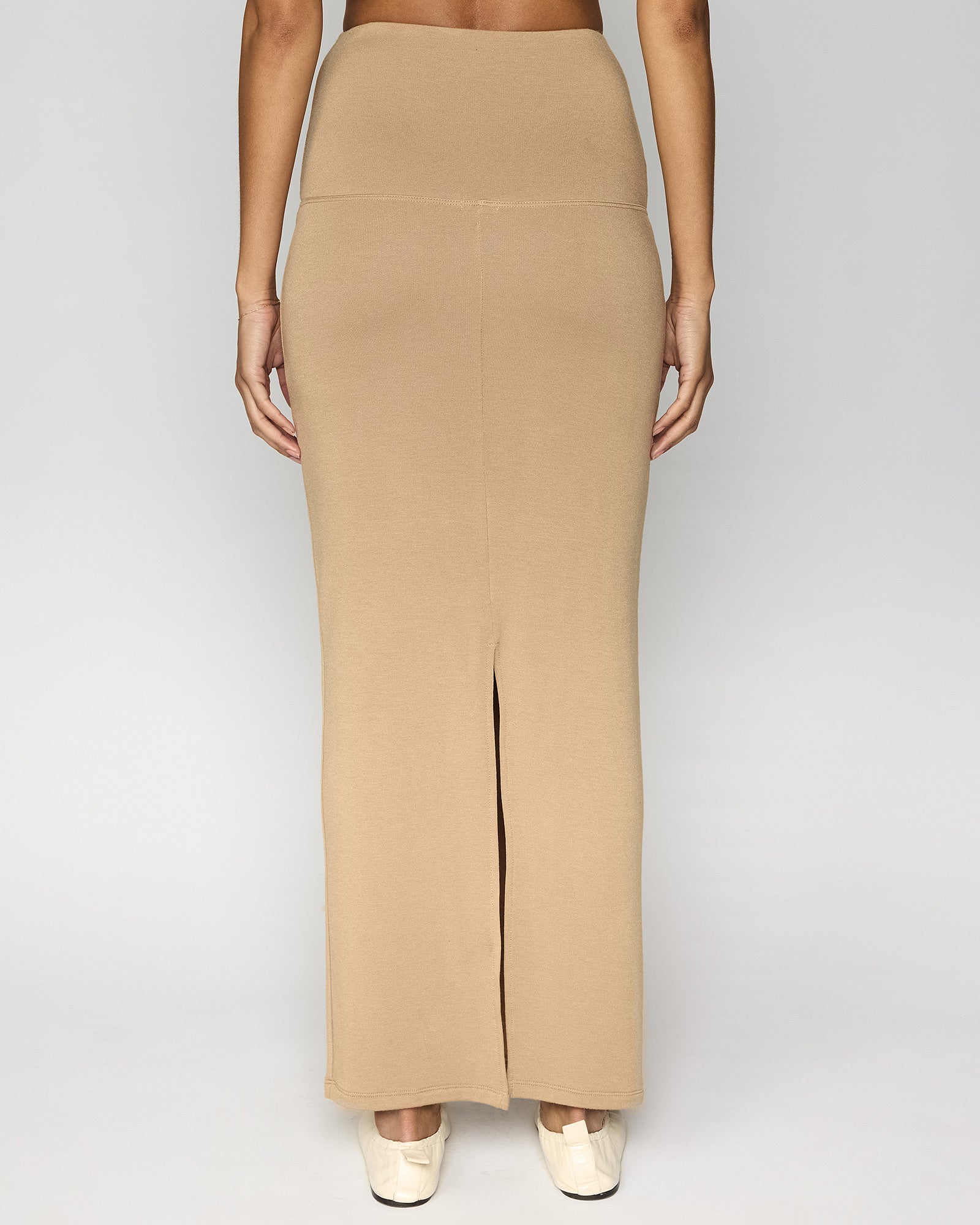 Camel | The Maxi Tube Skirt Back