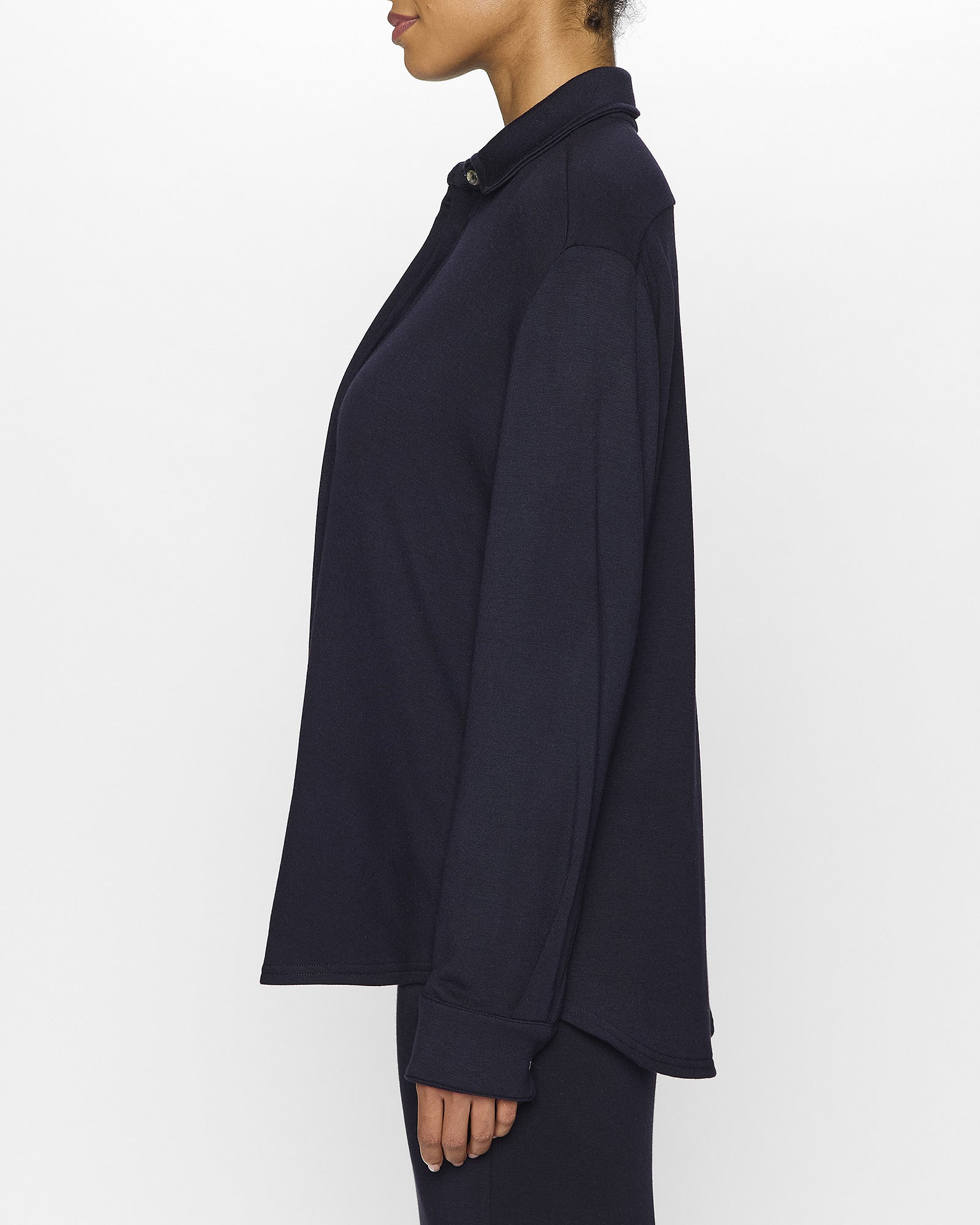 Navy | The Women's Button-Up Shirt Side