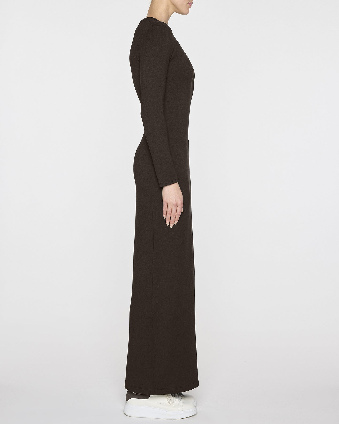 Coco | Long Sleeve Crew Dress Side