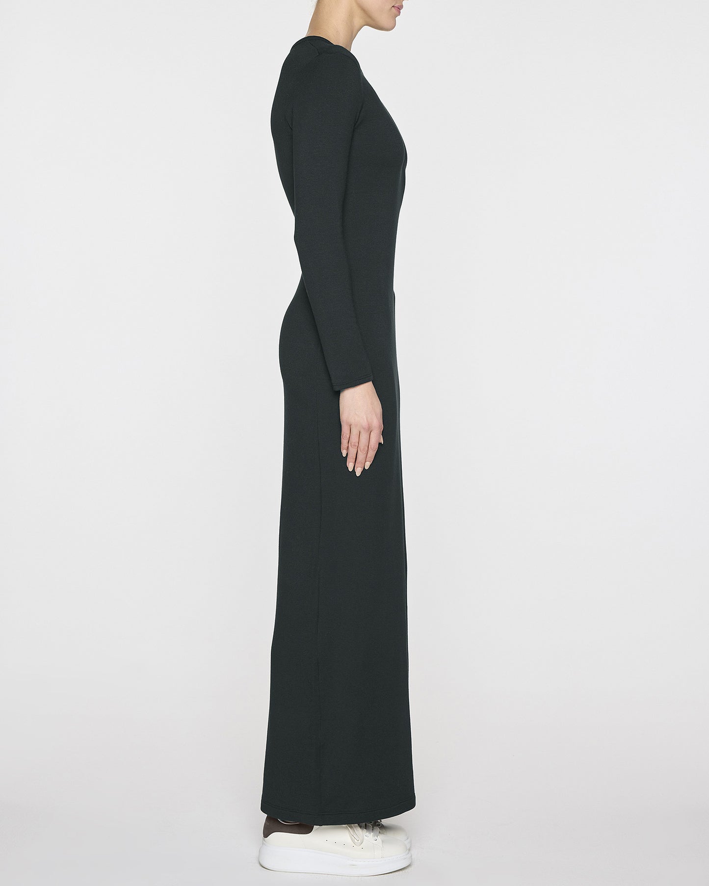 Hunter Green | Long Sleeve Crew Dress