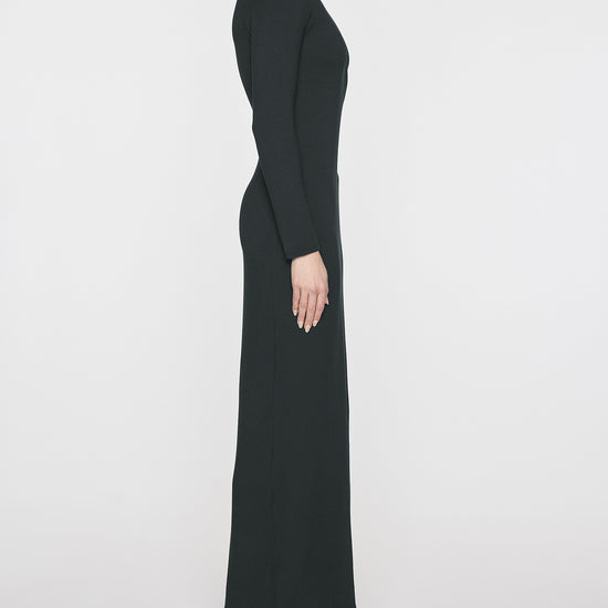 Hunter Green | Long Sleeve Crew Dress