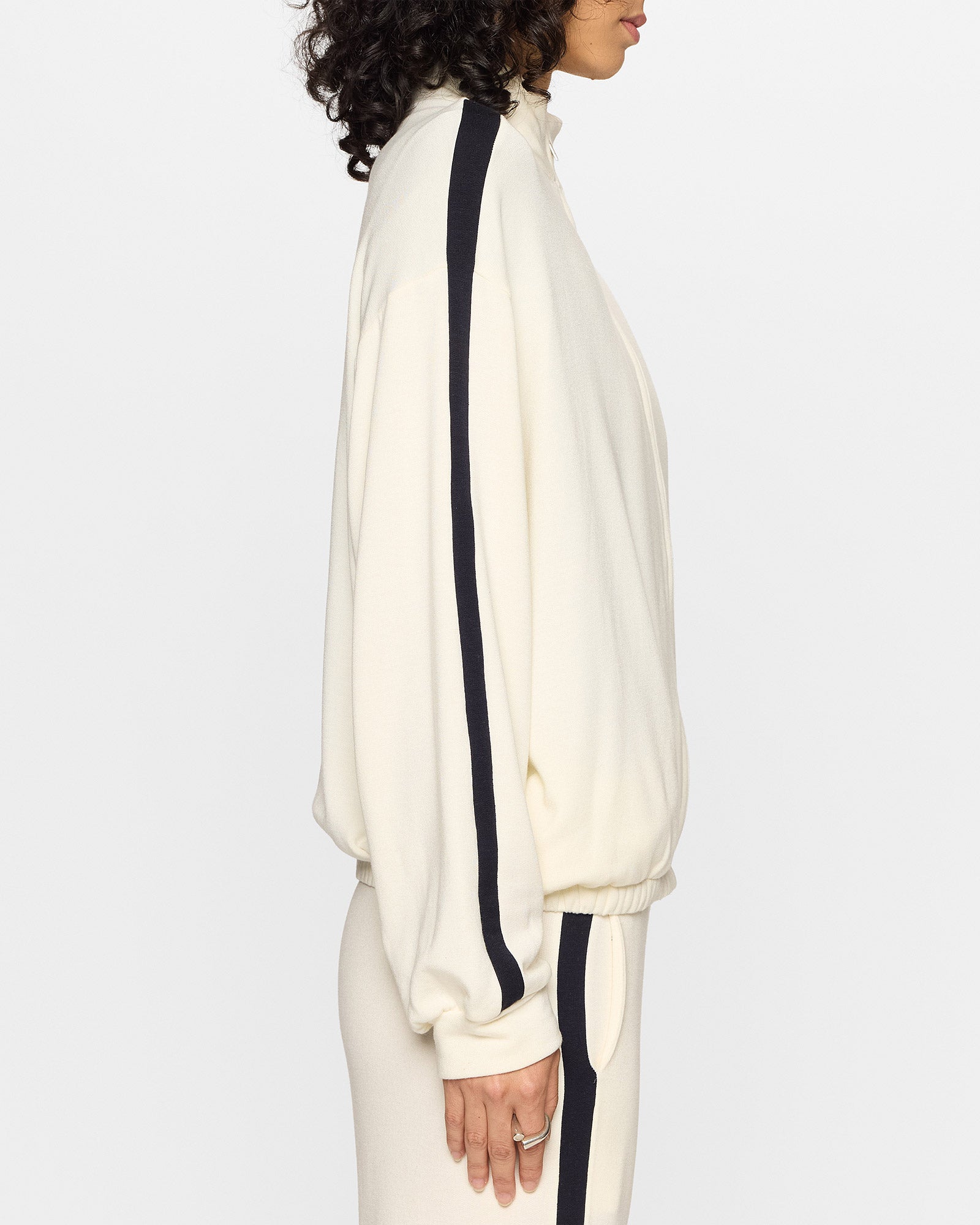 Unbleached/Navy | The Bui Racer Zip